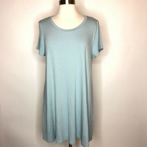 Final Touch Green Mint Short Sleeve Shift Dress